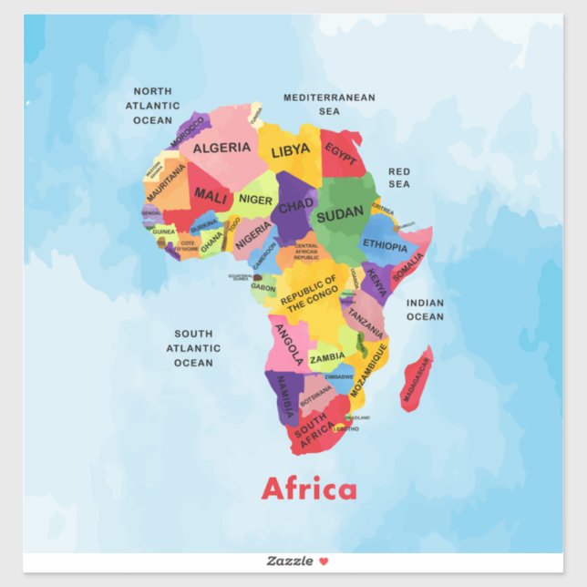 Sticker Africa map (Feuille)