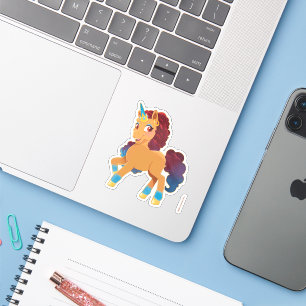 Sticker Afro Unicorn   La divine danse