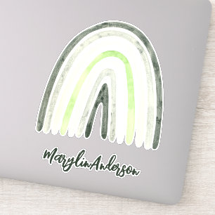 STICKER AGENDER WATERCOLOR RAINBOWS LGBTQ MONOGRAMME PERSO