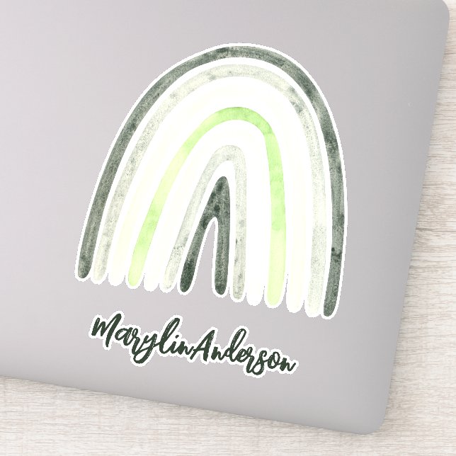 STICKER AGENDER WATERCOLOR RAINBOWS LGBTQ MONOGRAMME PERSO (Détail)