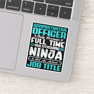 Sticker Agent administratif Titre du travail Compétences p