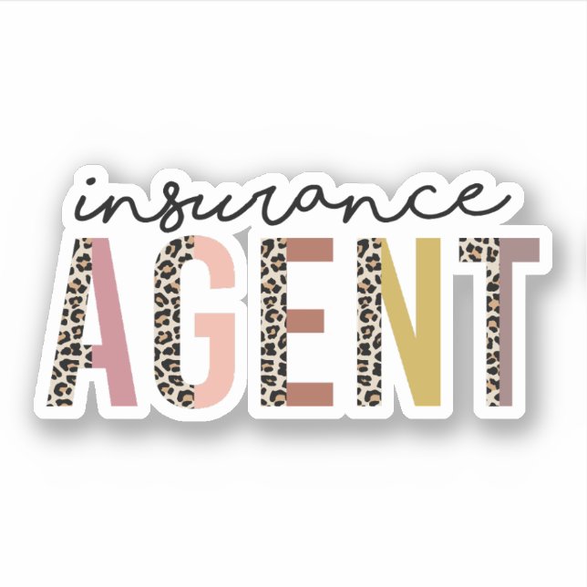 Sticker Agent d'assurance, Cadeau pour agent d'assurance (Devant)