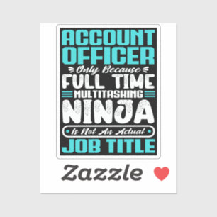 Sticker Agent de compte Titre de l'emploi Compétences prof