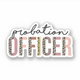 Sticker Agent de probation Cadeau, Agent de probation amus