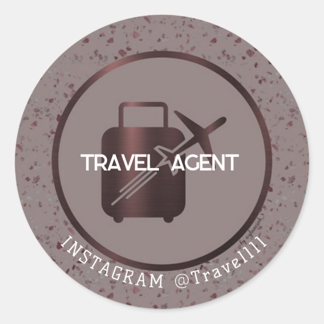 Sticker agent de voyage (Devant)