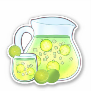 Sticker Agua De Limon Y Pepino