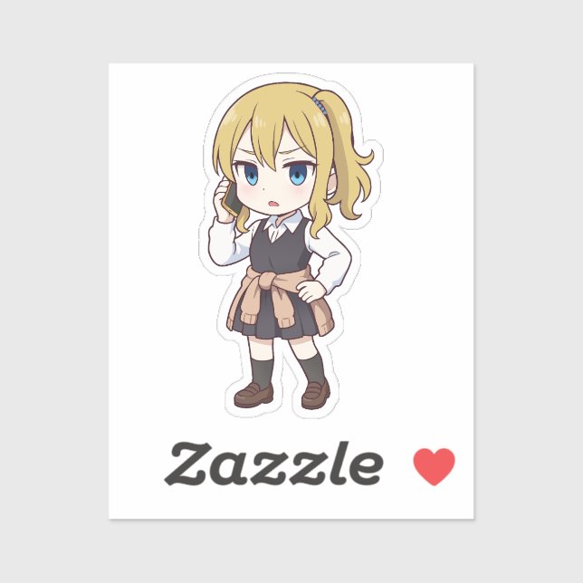 Sticker Ai Hayasaka Chibi Secret Maid Style (Feuille)