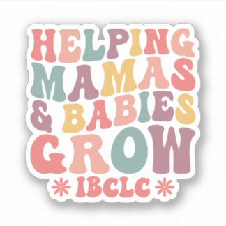Sticker Aider les mamans et les bébés à grandir Douce lact
