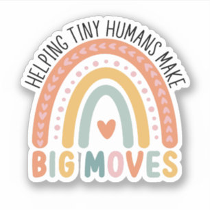 Sticker Aider les petits humains à faire de grands mouveme