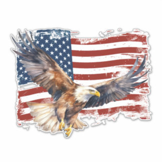 Sticker aigle américain