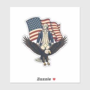 Sticker Aigle Patriotique et Général Colonial Vintage Vect