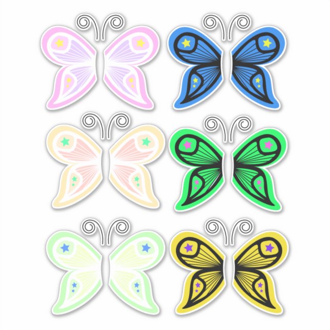 Sticker ailes de papillon fées pour l'artisanat (Devant)