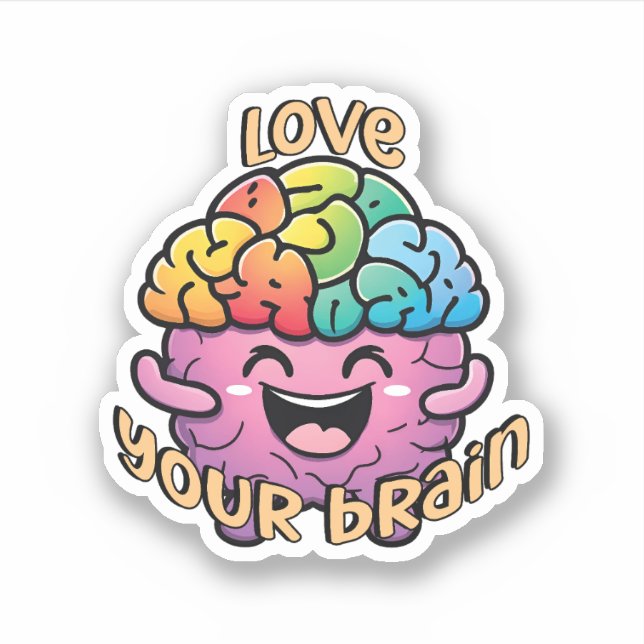 Sticker Aimez votre cerveau | Faire face à la sensibilisat (Devant)