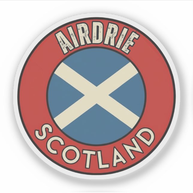 Sticker Airdrie, Écosse (Devant)