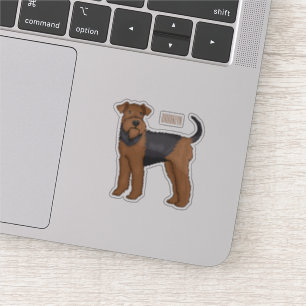 Sticker Airedale terrier dog cartoon