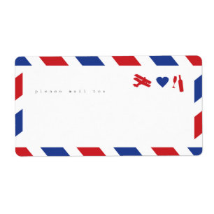 Sticker Airmail Étiquettes - Voyage, Amour, Célébr
