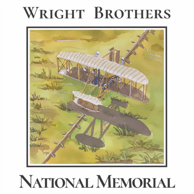 Sticker Airplane from Wright Brothers, National Memorial (Recto)
