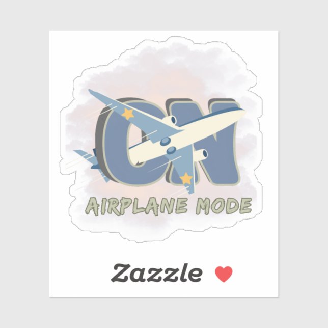 Sticker Airplane Mode ON– Funny Travel & Do Not Disturb (Feuille)