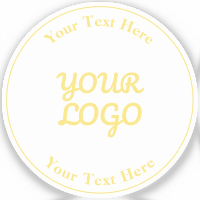 Sticker Ajouter un logo éditable texte doré étanche (Recto)