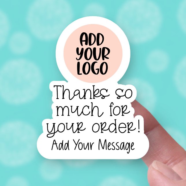 Sticker Ajouter un logo Merci pour votre commande Petite e (Créateur téléchargé)