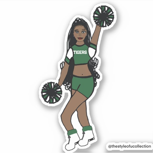 Sticker Ajouter une équipe Cheer Green /White/ Black (Devant)