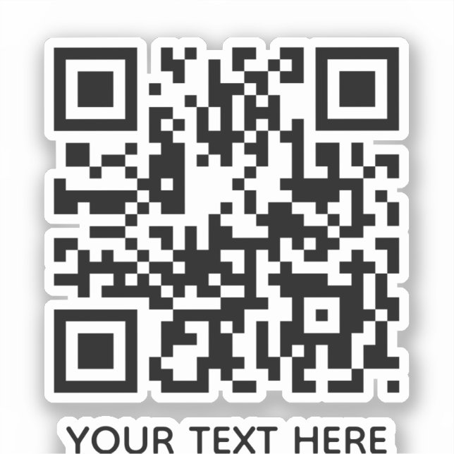 Sticker Ajoutez votre propre code QR texte Scan Minimal Si (Recto)