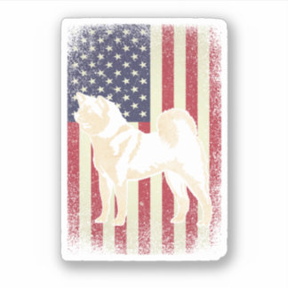 Sticker Akita American Flag Patriotic Dog Gift. Perfect gi