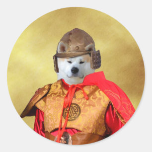 Sticker Akita Inu Samurai