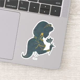 Sticker Aladdin   Jasmine Gilded Silhouette