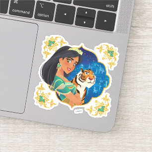 Sticker Aladin  Graphisme Bijoux De Jasmin Et De Raja