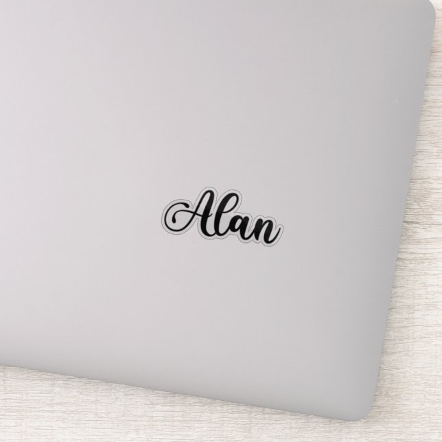 Sticker Alan Name - Calligraphie manuscrite (Détail)