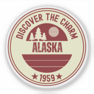 Sticker Alaska Adventure - Le cadeau Dernier Frontier