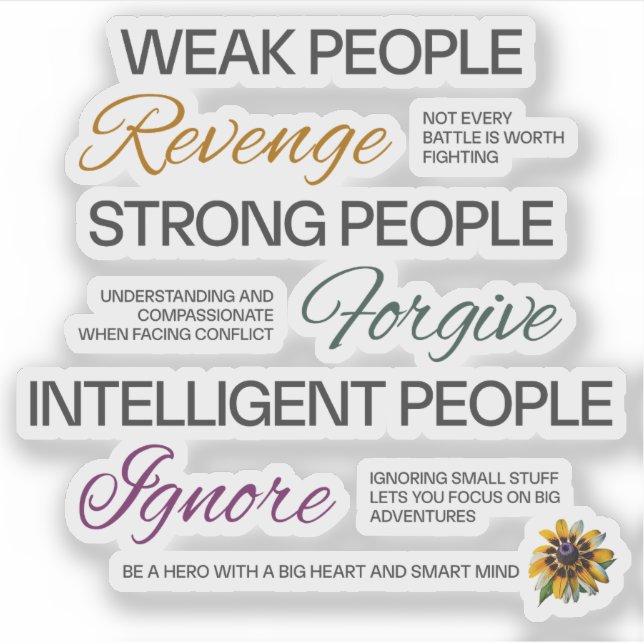 Sticker Albert Einstein Motivational Quote Typography (Devant)