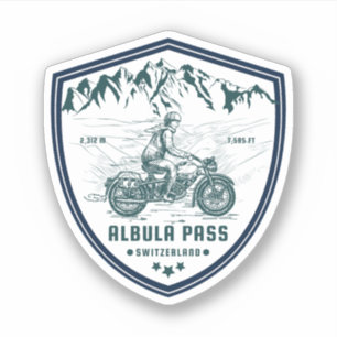 Sticker Albula pass moto suisse alpes tour x