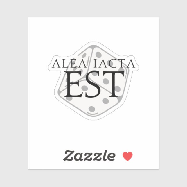 Sticker Alea Iacta Est (Le Mort A Été Cast) (Feuille)