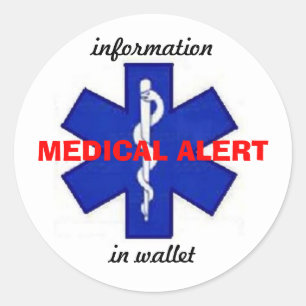 STICKER ALERTE Médicale