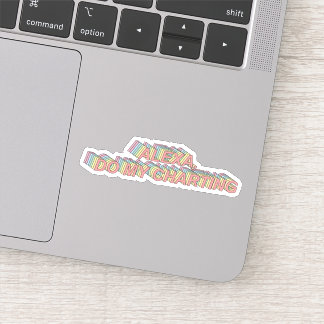 Sticker Alexa, fais ma carte - Infirmière drôle