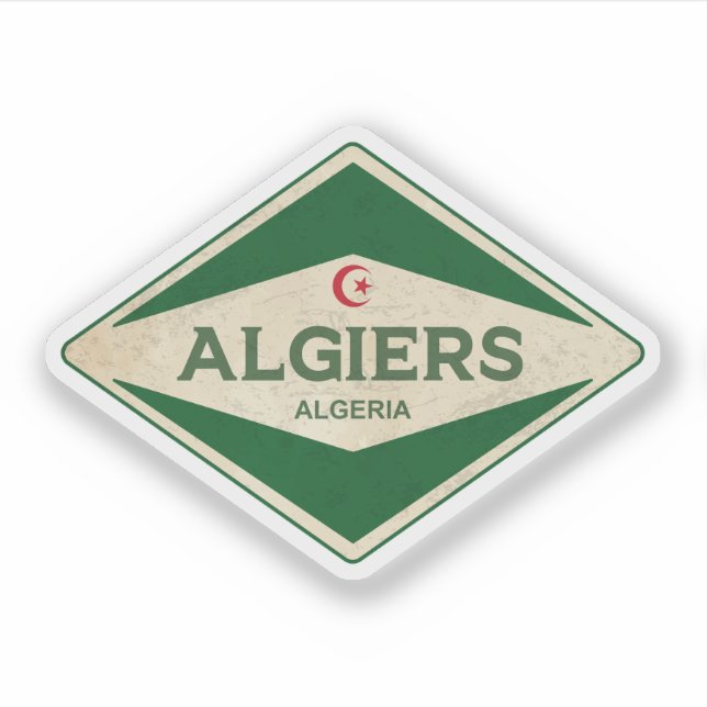 Sticker Alger Algérie Vintage (Devant)