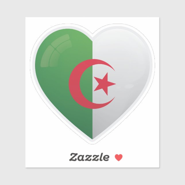 Sticker Algérie Love Drapeau (Feuille)
