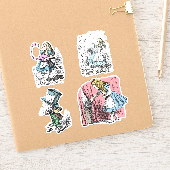 Sticker Alice au pays des merveilles Flamant rose rose (Carnet)