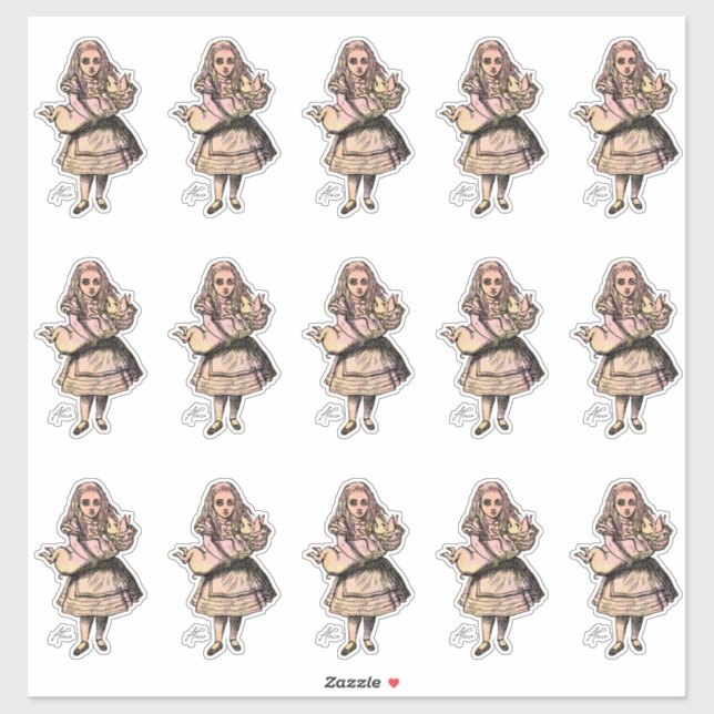 Sticker Alice vintage (Feuille)