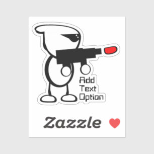 Sticker Alien avec laser