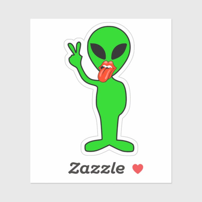 Sticker alien cool (Feuille)