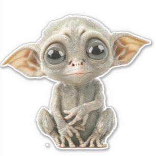 Sticker ALIEN CUTE BIG DECAL pour ordinateur portable colo