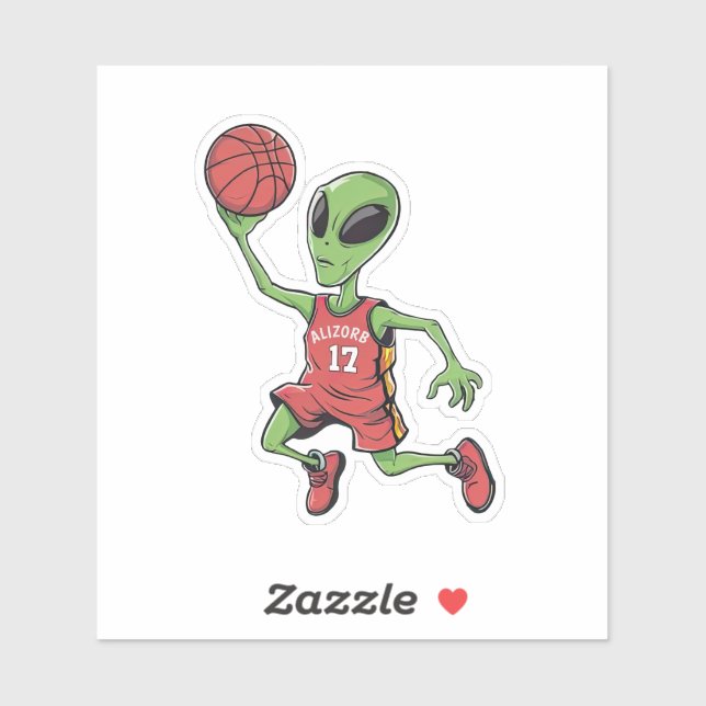 Sticker Alien de basket (Feuille)