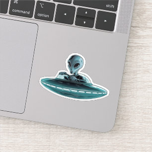 Sticker Alien en OVNI
