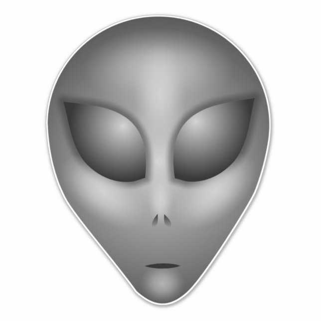Sticker Alien gris (Devant)