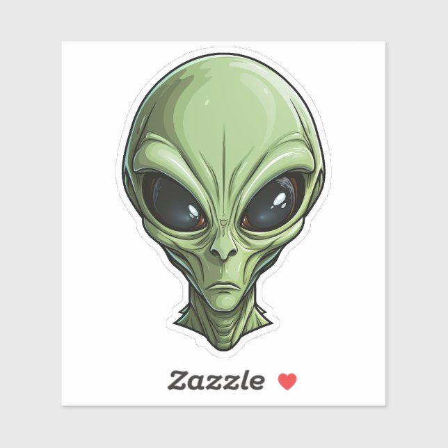 Sticker Alien vert (Feuille)