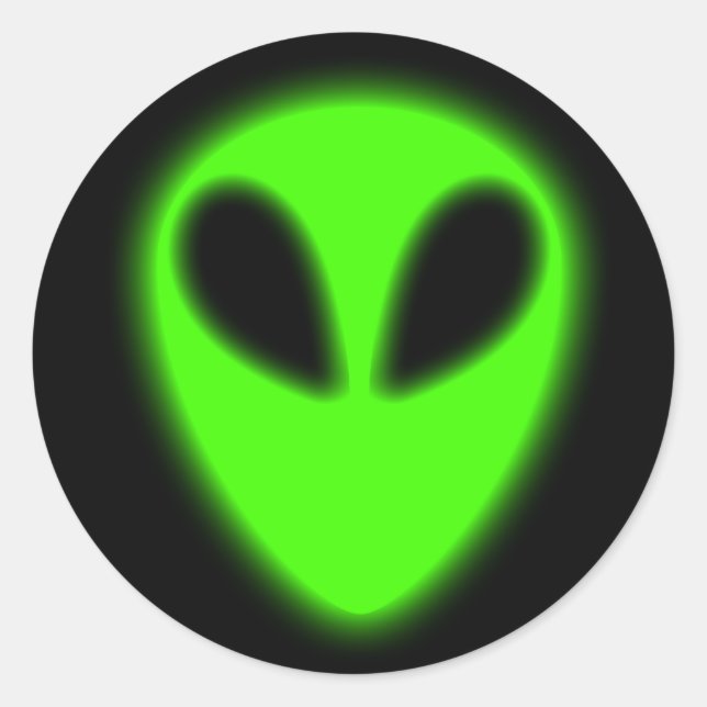 Sticker Alien vert brillant (Devant)