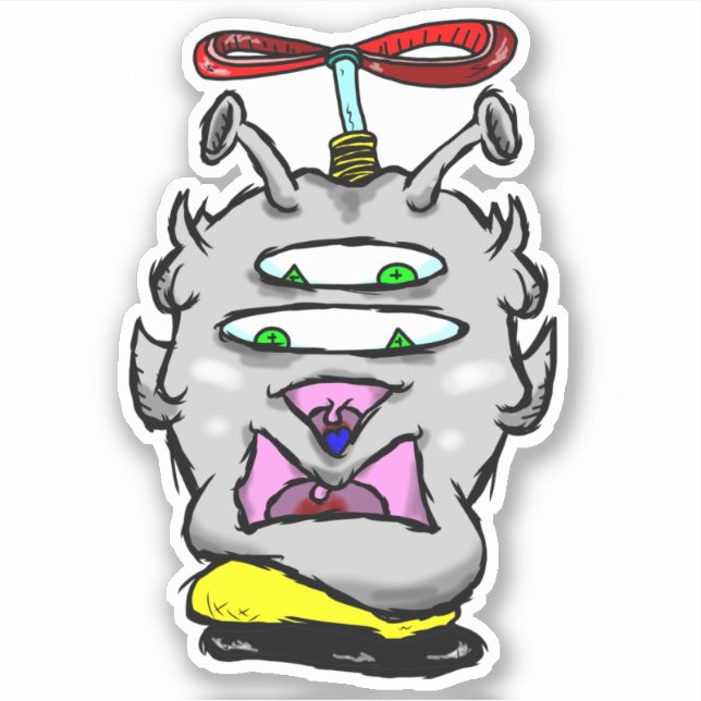 Sticker Alien Zippy Trippy Dazs (Devant)